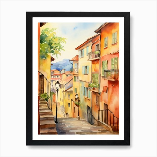 Bergamo italia acquerello - bergamo,,