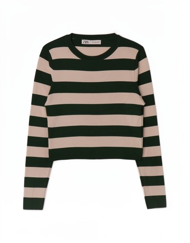 Zara donna crop top manica