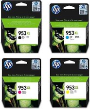 KIT 4 CARTUCCE ORIGINALI HP953 XL  alta capacità  nero + colori  UFFICIALI HP