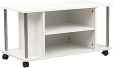 Carrello Porta Tv Bianco Con 4