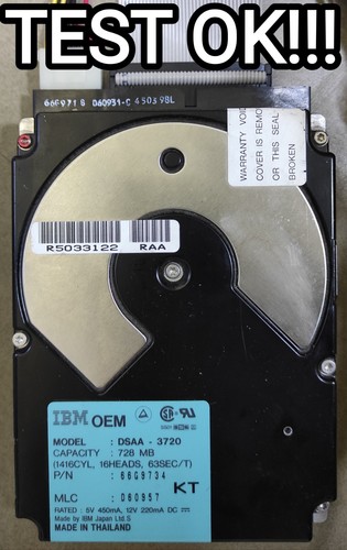 Hard disk ibm dsaa 3720 - ibm, 728mb