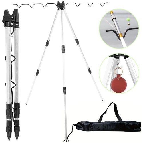 Porta canne pesca treppiede - canne,