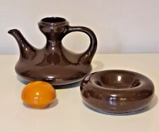 PARRAVICINI Ceramica  Futurista Design anni 60/70 grande teiera+Svuotatasche