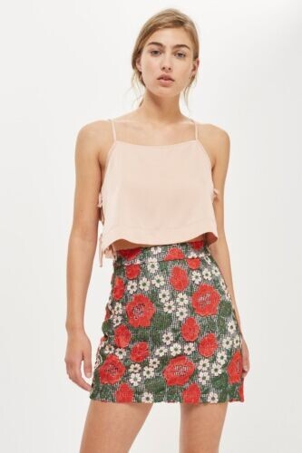 Topshop petite minigonna rossa - petite,