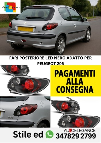 Fari posteriore led nero - posteriore,