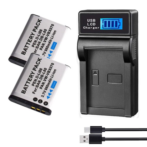 2xbatteria caricabatterie - +,