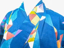 KIMONO GIAPPONESE YUKATA BLU