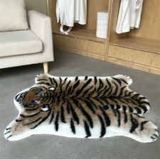 Tiger Print Rug Faux Animal