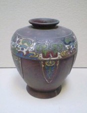 ANTICO RARO VASO CLOISONNE' CINA. XIX SECOLO 
