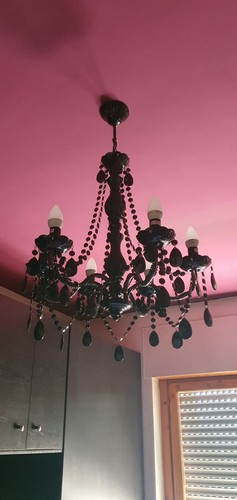 Lampadario nero braccia - lampadario, 6