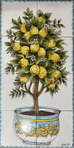 Pannello decorato mano - a,
