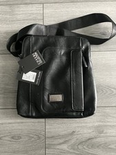 Borsa a tracolla Coveri Collection nera con cinghie lunghe larghe borsa da viaggio moda