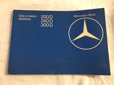 Libretto Uso e Manutenzione Mercedes Benz 200D 240D 300D auto d'epoca 1982