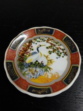 Piattino porcellana cinese decoro trampoliere