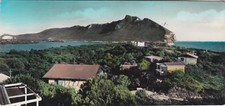 SABAUDIA: Panorama dei Bungalow e il Circeo   1963 (minicartolina)