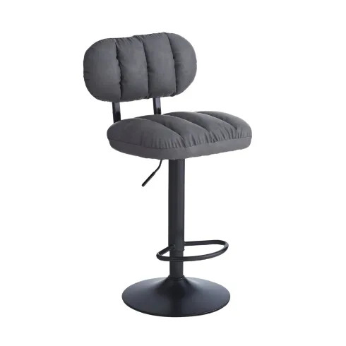 Sgabello ecopelle grigio - sgabello,
