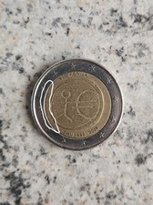 moneta 2 euro rara stick-man della slovenia con errore di conio