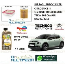 KIT TAGLIANDO 2 FILTRI TECNECO