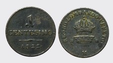 MILANO - REGNO LOMBARDO VENETO -AE/ 1 CENTESIMO 1822  RARA         