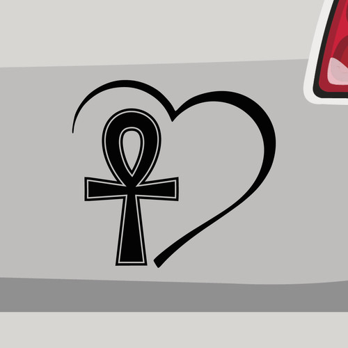 Adesivo ankh simbolo - ankh, cuore