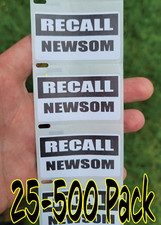 RECALL NEWSOM 25-500 confezioni adesivi carta sfusa adesivo decal etichetta cali gavin 