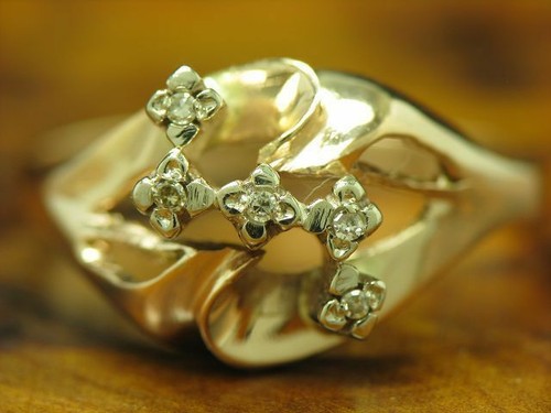 14kt 585 bicolore oro - bicolore, anello