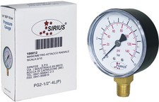 MANOMETRO ACQUA 1/4 MISURATORE DI PRESSIONE 10 BAR D. 63 mm AUTOCLAVE TUBI