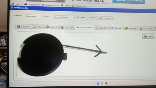 Tappo paraurti anteriore alfa - paraurti,