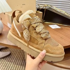 Scarpe da ginnastica UGG Lowmel marrone pelle di pecora scamosciata donna regali di Natale 2025 NUOVE