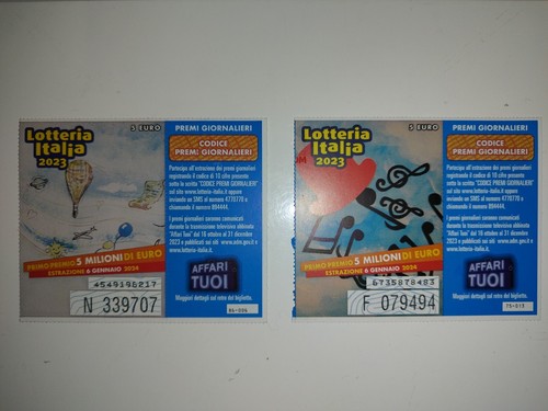 Biglietti lotteria italia - italia, 2023