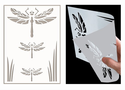 Libellula stencil pittura - libellula,
