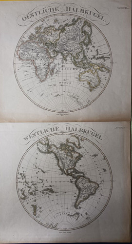 Antiche mappe emisferi - antiche,