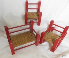 Vintage Set of 3 Wood and