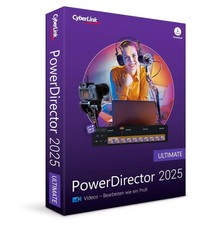 Cyberlink PowerDirector 2025 Ultimate, Windows 11/10, licenza permanente, codice in una scatola