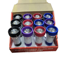 ESPOSITORE CON 12 PEZZI mini torce led mini lanterne campeggio a batteria