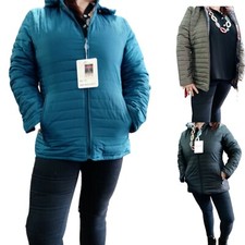 piumino donna 100 grammi regular fit cappuccio removible giubbino giubbotto 