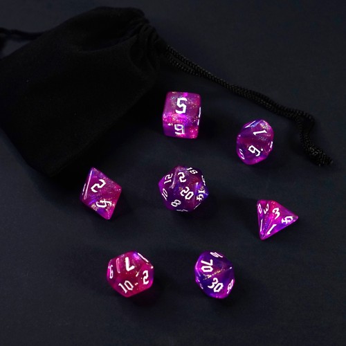 Set dadi rosa viola - viola, pink