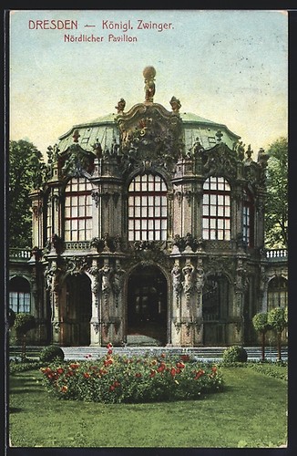 Cartolina dresda padiglione - cartolina,