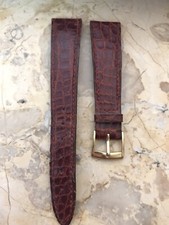 Cinturino in Coccodrillo Tissot Originale  Marrone Fibia Bagno Oro 