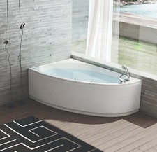 VASCA HAFRO NOVA CURVA CON TELAIO E PANNELLO 160x100 VASCA DA BAGNO BIANCA ANGOL