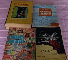 4 libri scolastici anni 60 vintage storia francese geografia poesie