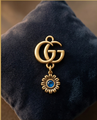 Gucci ciondolo blu oro flover - ciondolo, blu/oro