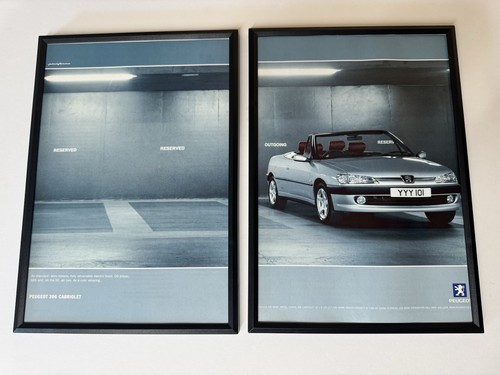 Framed original 2001 peugeot - framed,