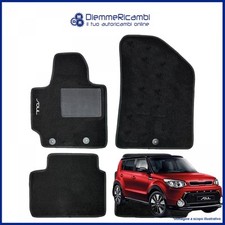 SERIE 4 TAPPETI - TAPPETINI IN MOQUETTE NERI PER KIA SOUL DAL 2015 AL 2018