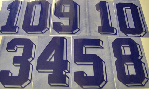 Numeri flok blu scuro - scuro, per