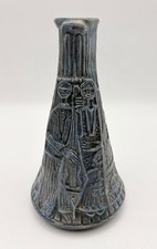 Vaso grigio blu disegni