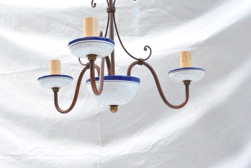 Lampadario ferro corten - ferro, e