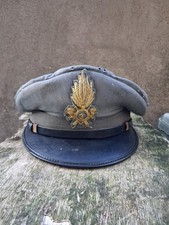 Berretto rigido uniforme Drop maresciallo Guardia di Finanza anni 50-60 vissuto