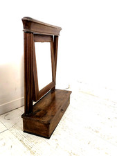 ANTICA PSICHE SPECCHIO SPECCHIERA NOCE COLONNE SCANALATE CASSETTO EPOCA 800