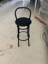 Sgabello in ferro nero con